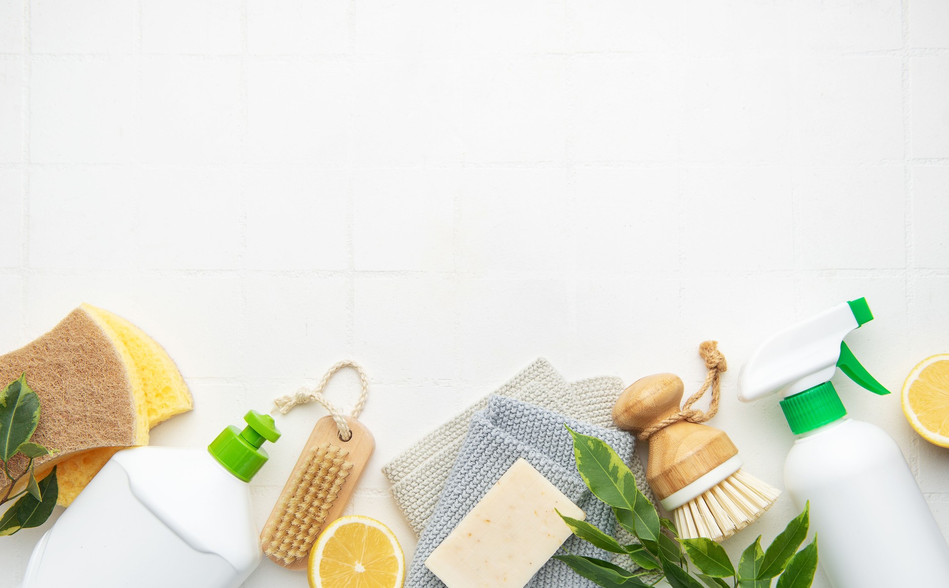 Eco friendly cleaning products promoting sustainable lifestyle